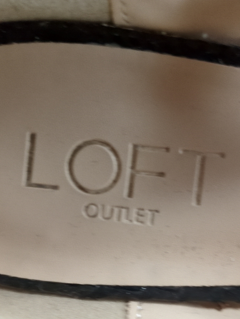 Loft Outlet Black Faux-Snakeskin Square Toe Mary Jane Flat Size 9 - Picture 7 of 9